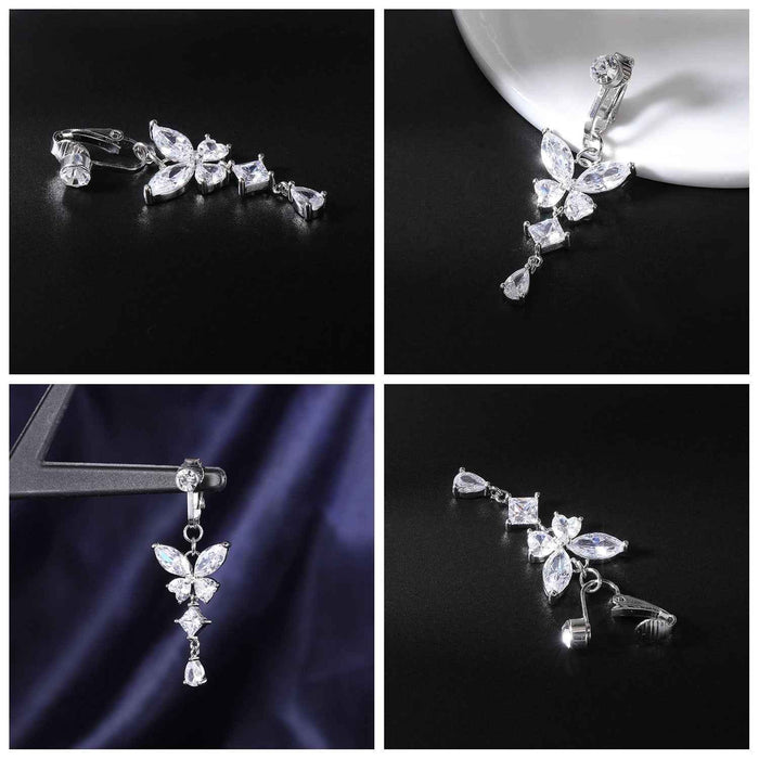 Clip-On Belly Button Piercing for Effortless Style and Comfort