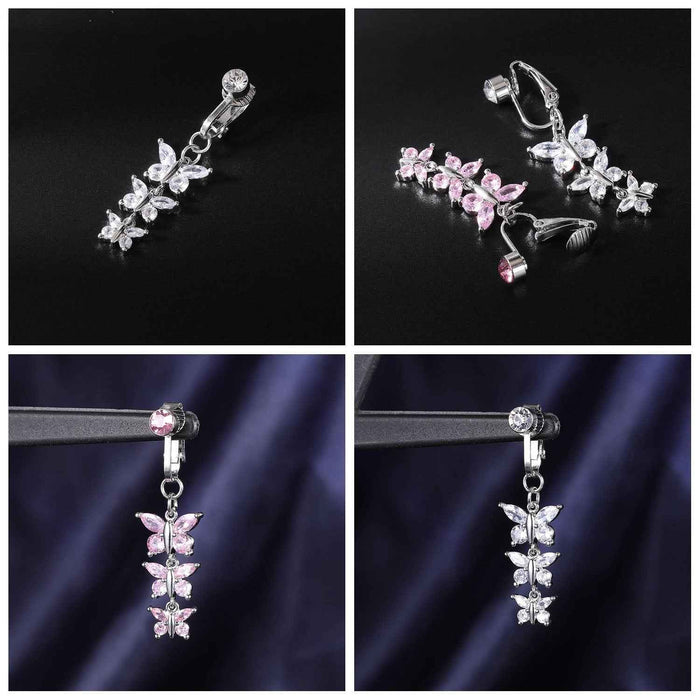 Clip-On Belly Button Piercing for Effortless Style and Comfort