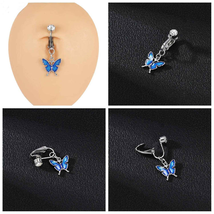 Clip-On Belly Button Piercing for Effortless Style and Comfort