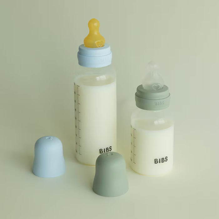 BIBS Baby BPA-Free Polypropylene Bottle Set 9oz Latex | Medium Flow