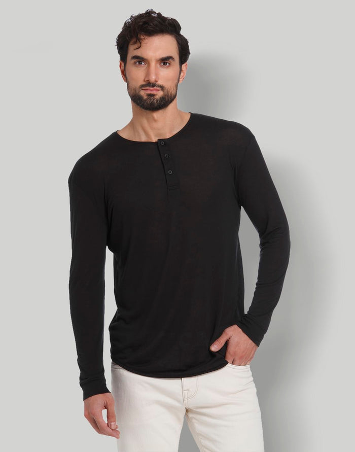 Black Henley T-Shirt