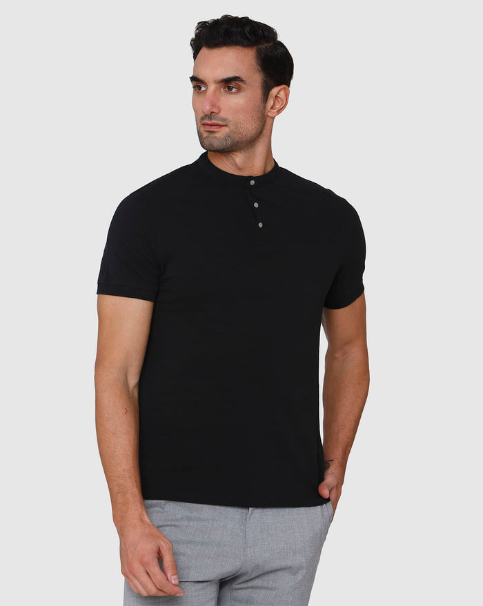 Black Henley T-Shirt