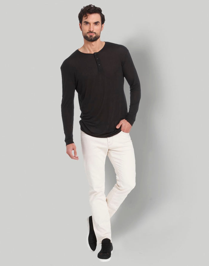 Black Henley T-Shirt