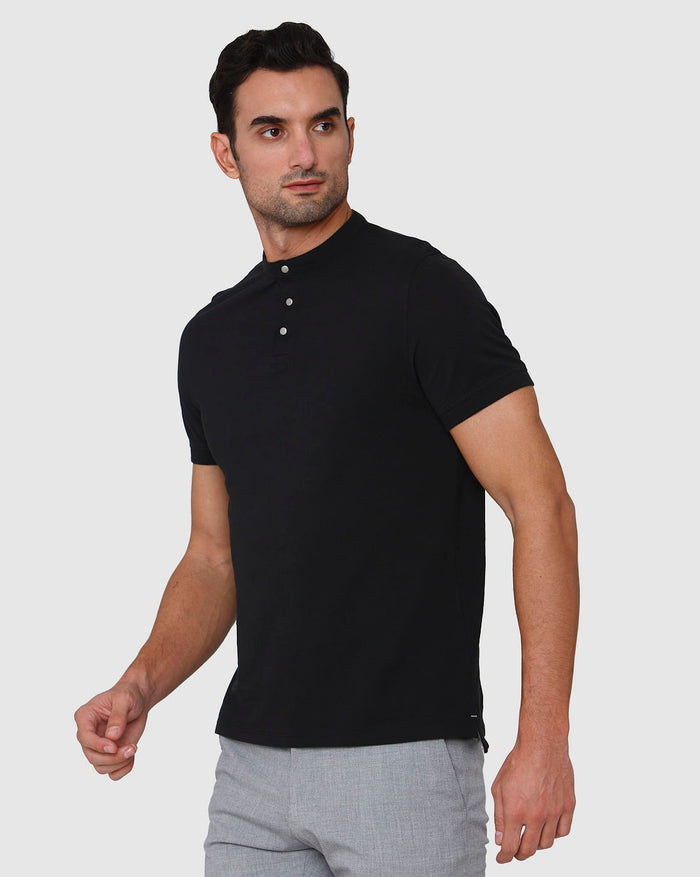 Black Henley T-Shirt