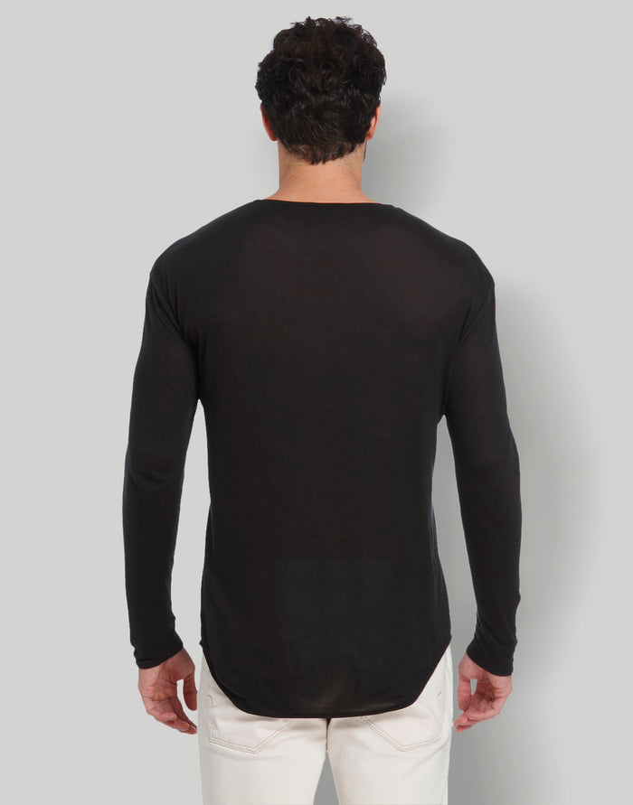 Black Henley T-Shirt