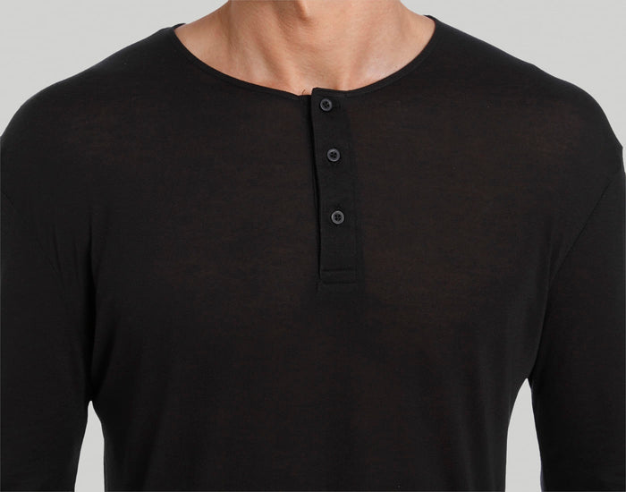 Black Henley T-Shirt