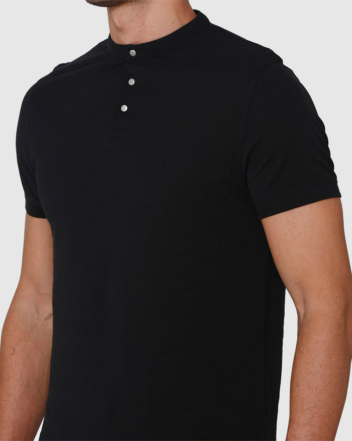 Black Henley T-Shirt