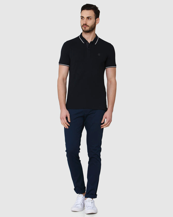 Black Polo Neck T-Shirt