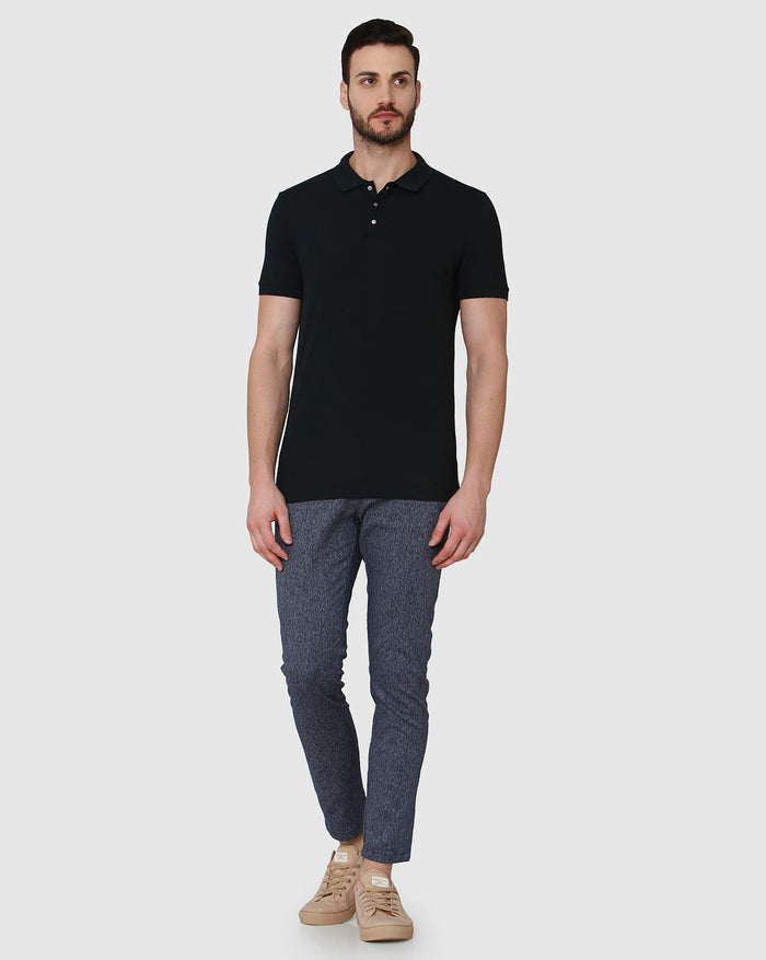 Black Polo Neck T-Shirt
