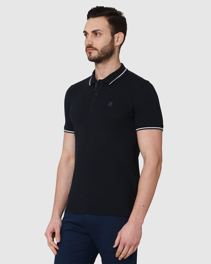 Black Polo Neck T-Shirt