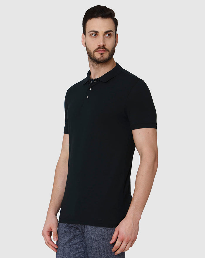 Black Polo Neck T-Shirt
