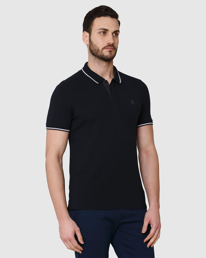 Black Polo Neck T-Shirt