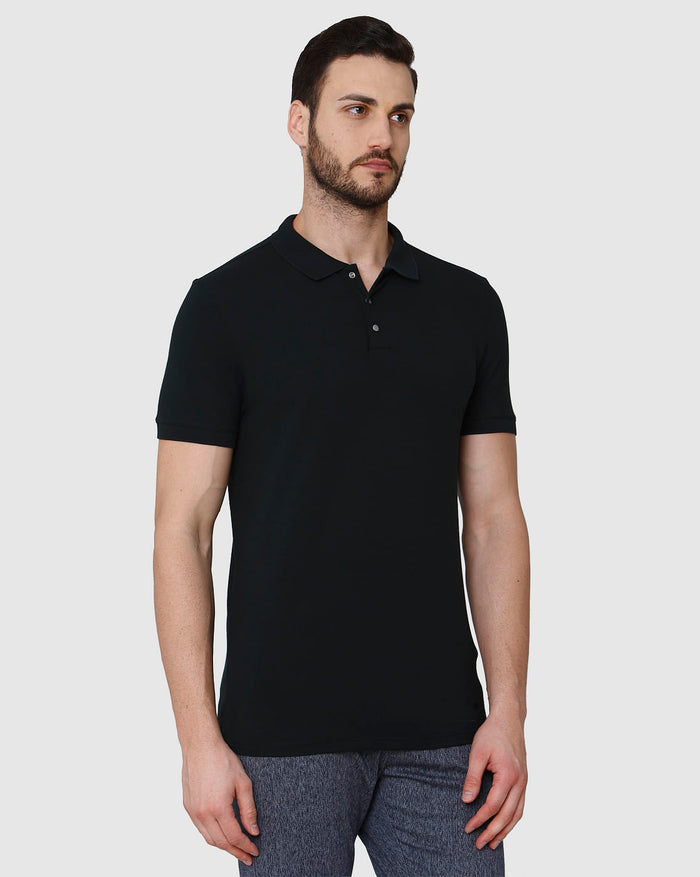 Black Polo Neck T-Shirt