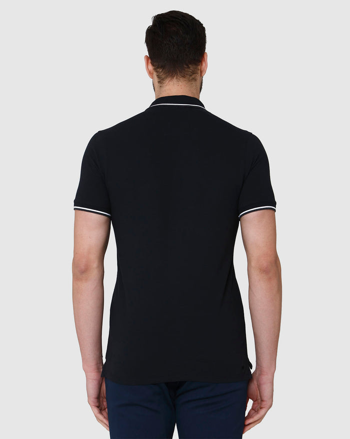 Black Polo Neck T-Shirt