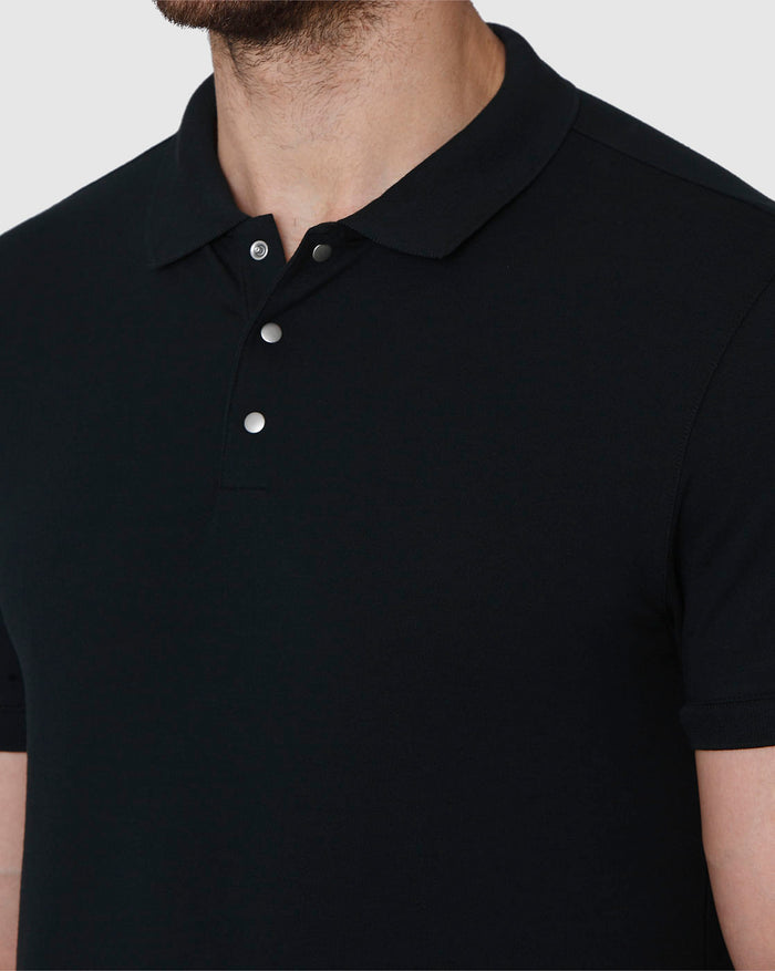 Black Polo Neck T-Shirt