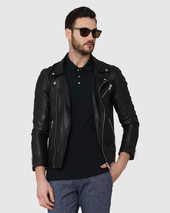 Black Polo Neck T-Shirt
