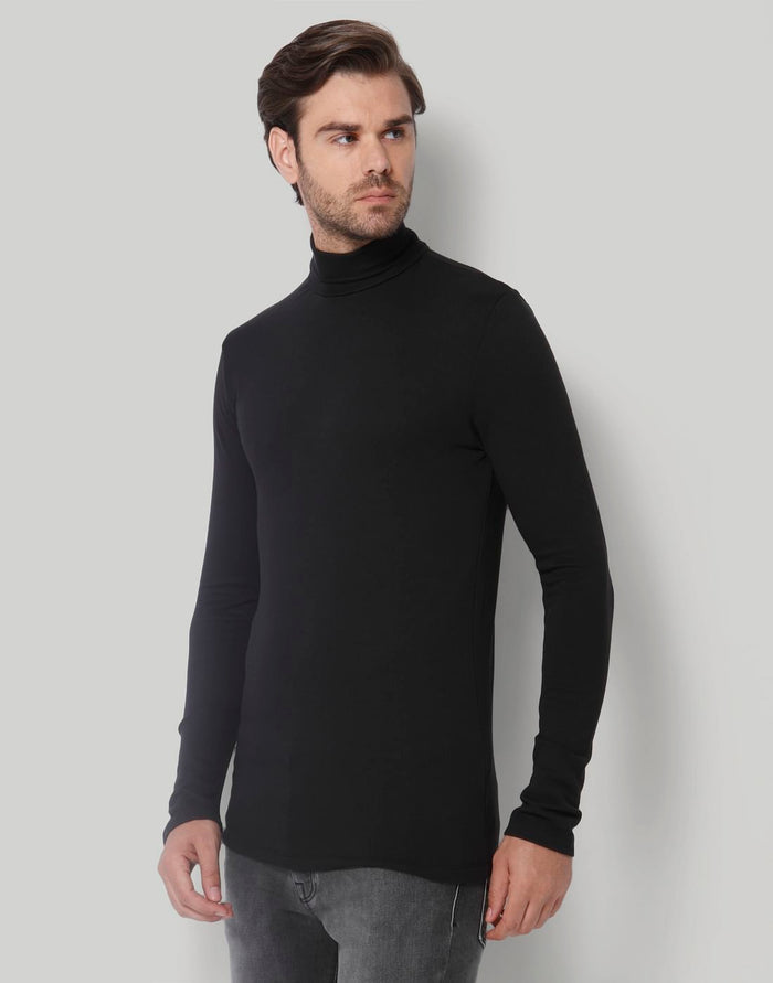 Black Turtle Neck T-Shirt
