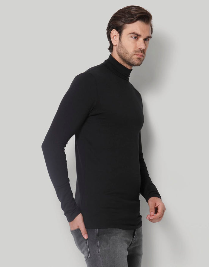 Black Turtle Neck T-Shirt
