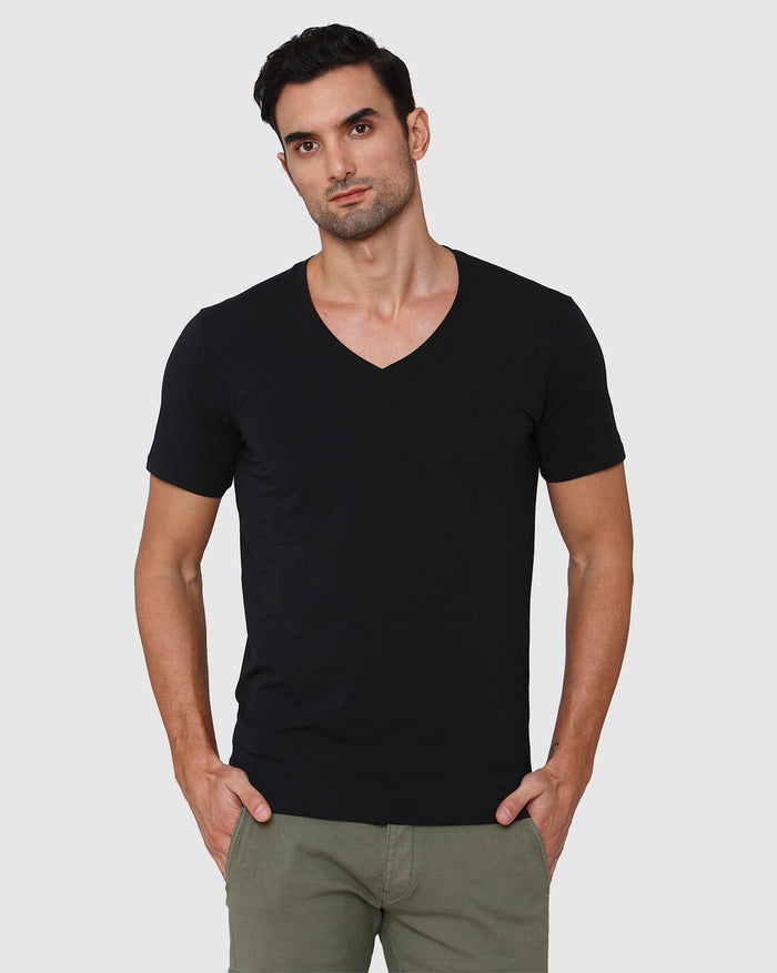 Black V-Neck T-Shirt