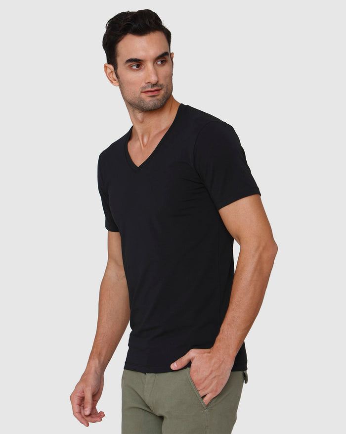 Black V-Neck T-Shirt