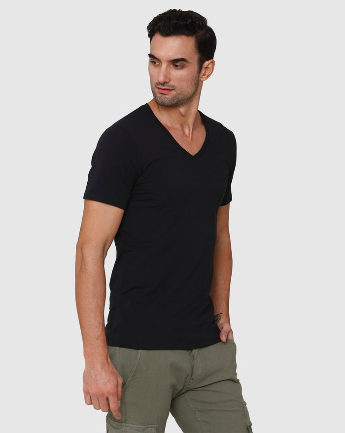 Black V-Neck T-Shirt
