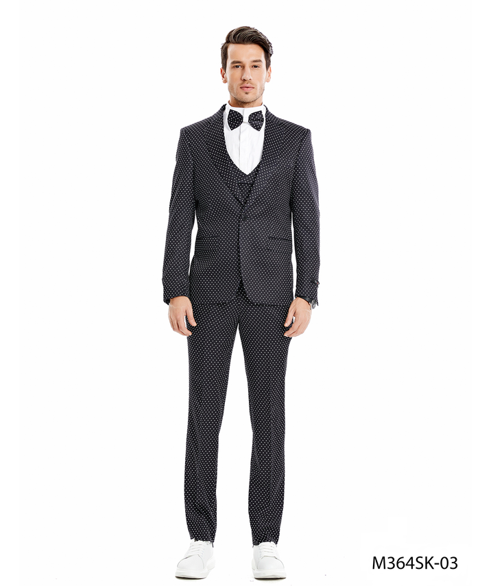 Black / White  Mens-suit - Giorgio's Menswear