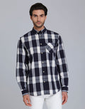 Blue Check Full Sleeves Shirt