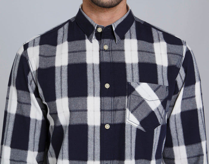 Blue Check Full Sleeves Shirt