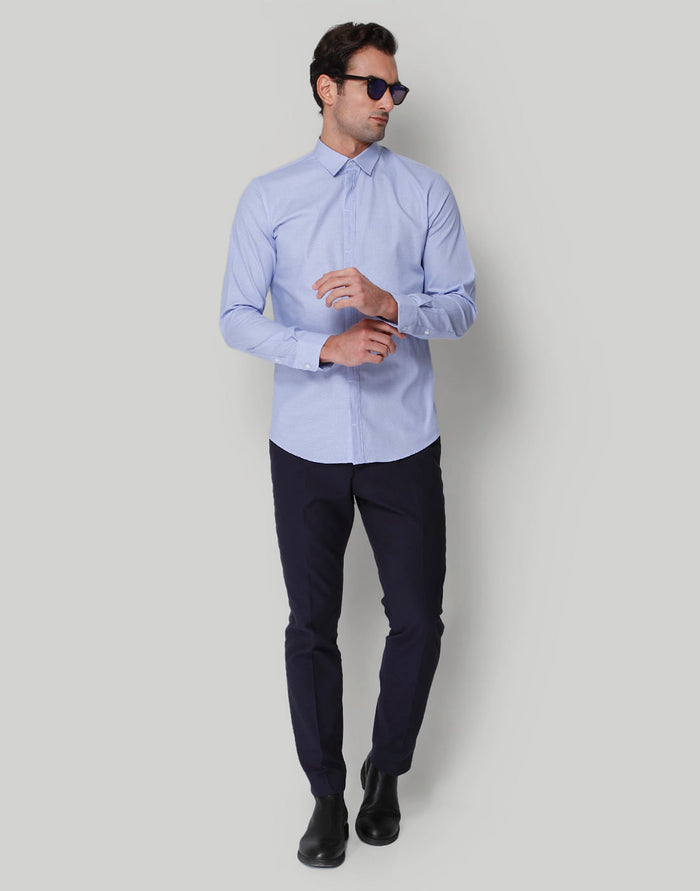 Blue Check Full Sleeves Shirt