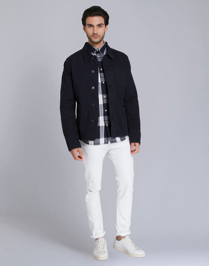 Blue Check Full Sleeves Shirt
