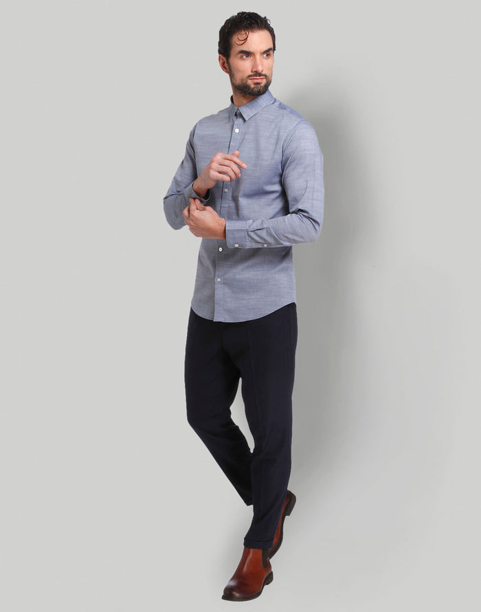 Blue Full Sleeves Shirt