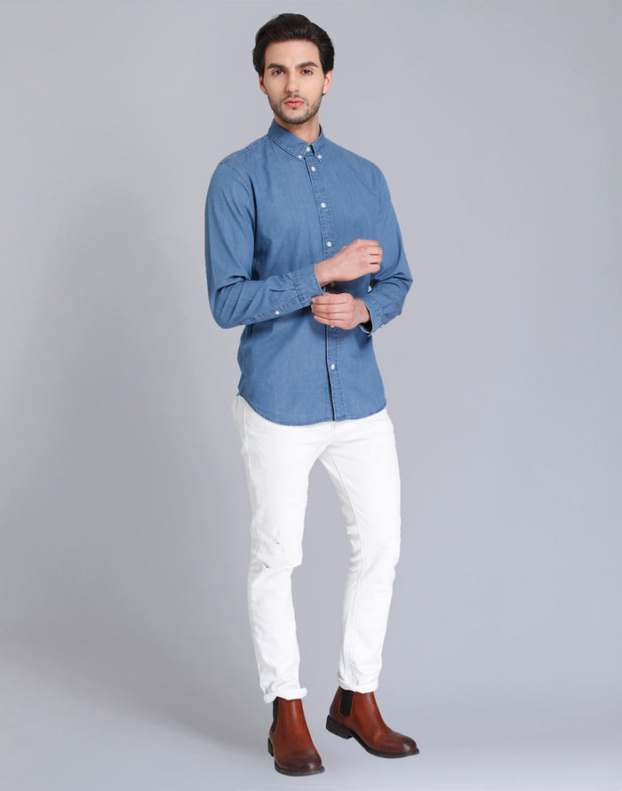 Blue Full Sleeves Shirt