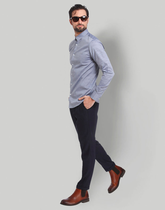 Blue Full Sleeves Shirt