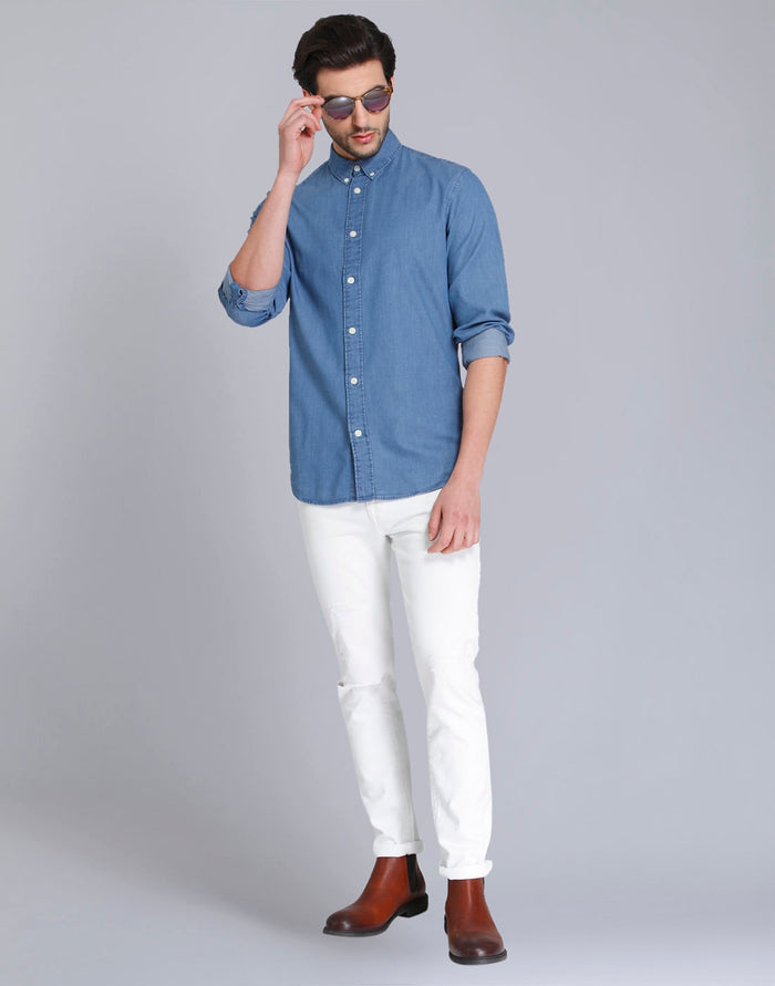 Blue Full Sleeves Shirt