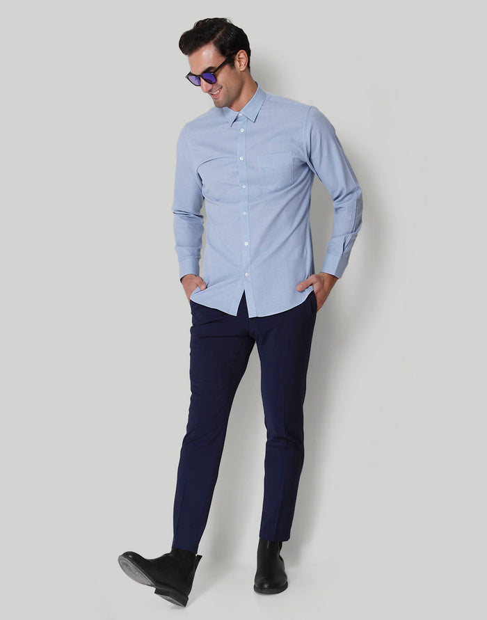 Blue Full Sleeves Shirt
