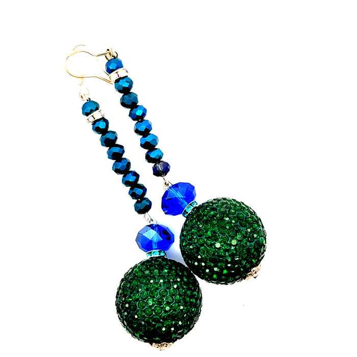 Style the Blue Green Gumball Statement Earring exclusively at Born To Glam