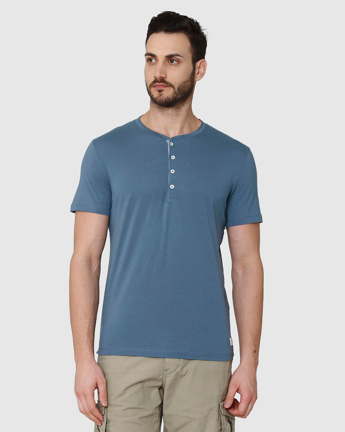 Blue Henley T-Shirt