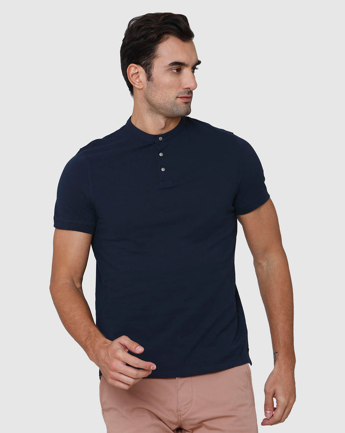 Blue Henley T-Shirt