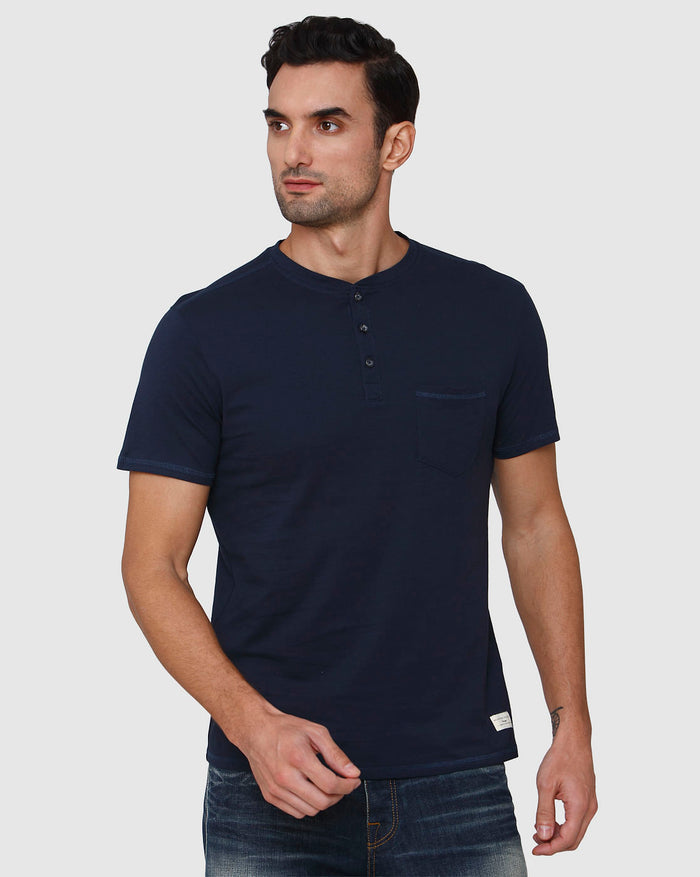 Blue Henley T-Shirt