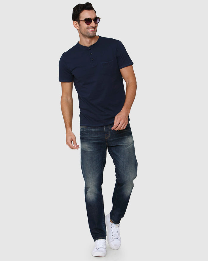 Blue Henley T-Shirt