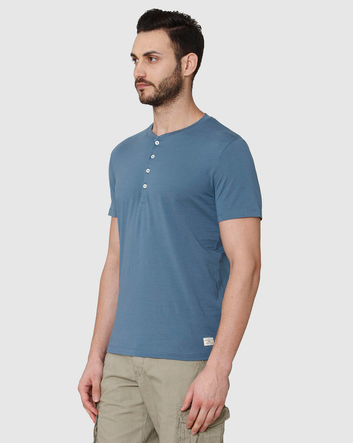 Blue Henley T-Shirt