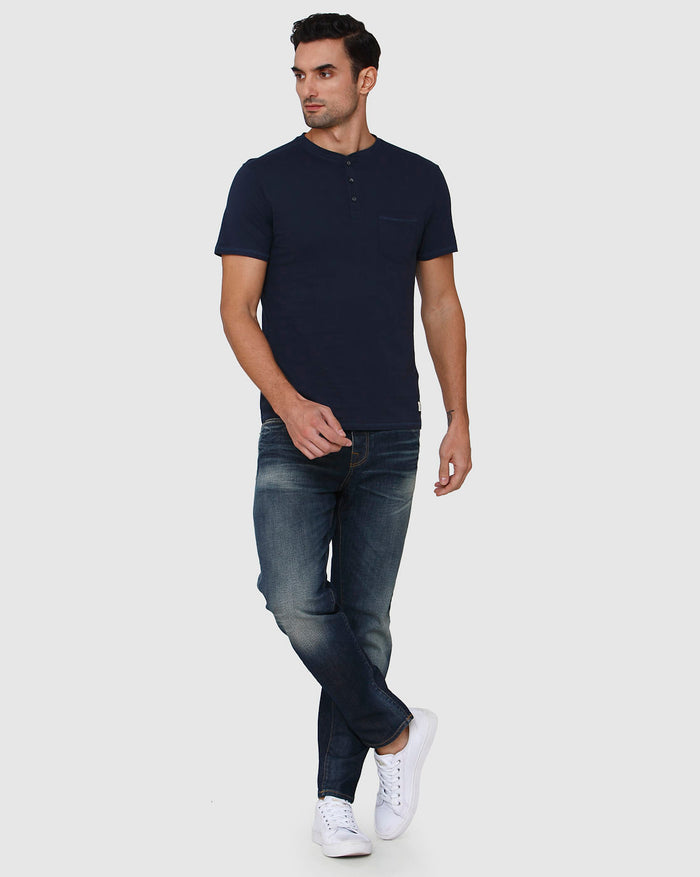 Blue Henley T-Shirt