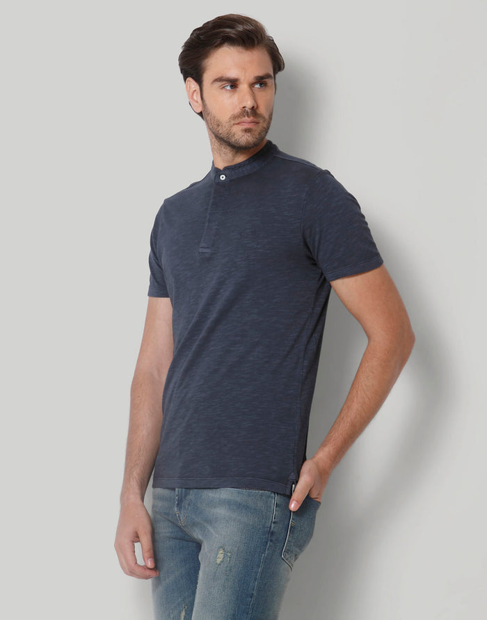 Blue Henley T-Shirt