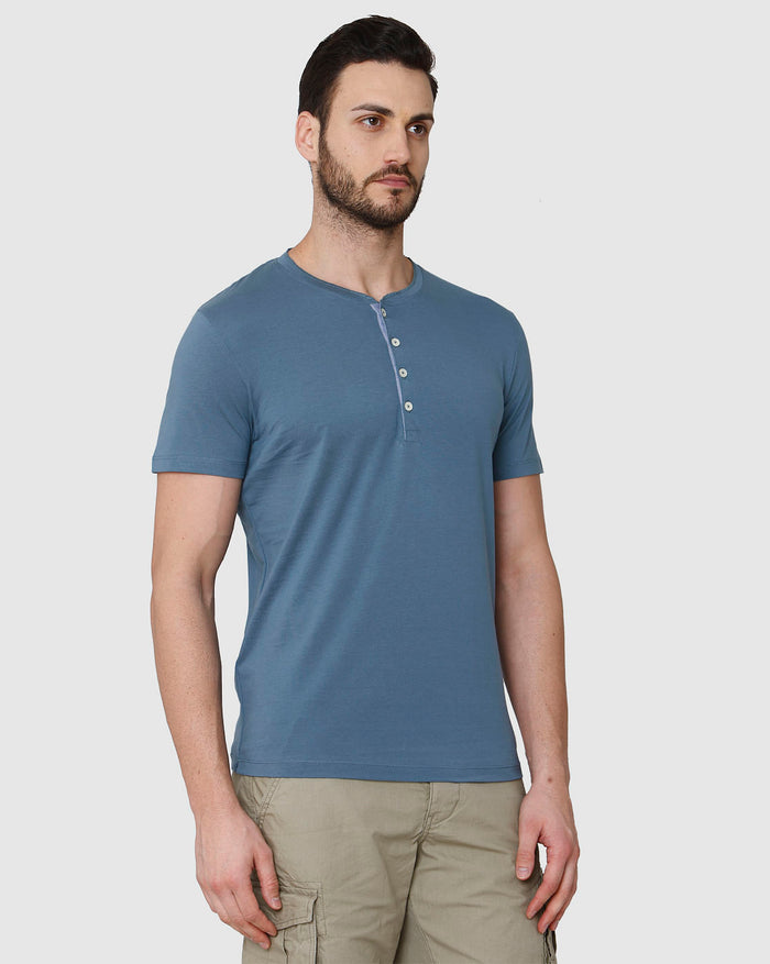Blue Henley T-Shirt