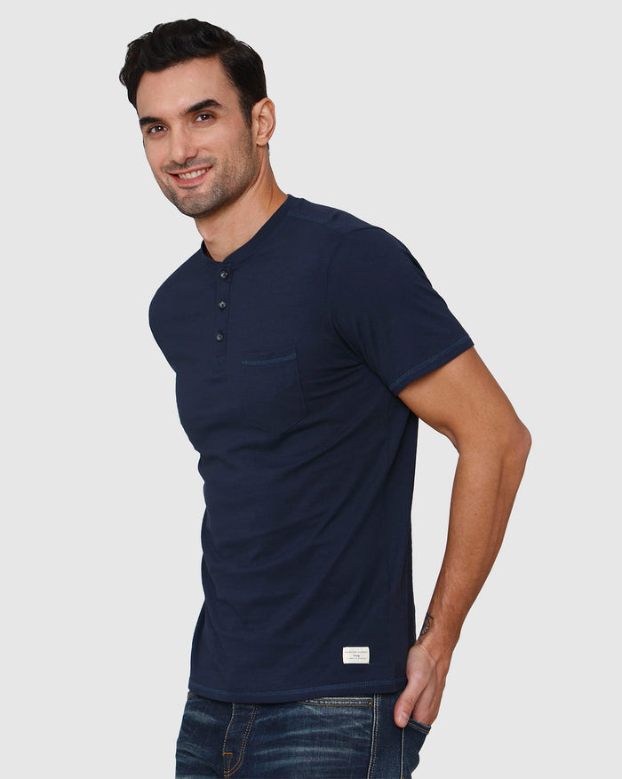 Blue Henley T-Shirt