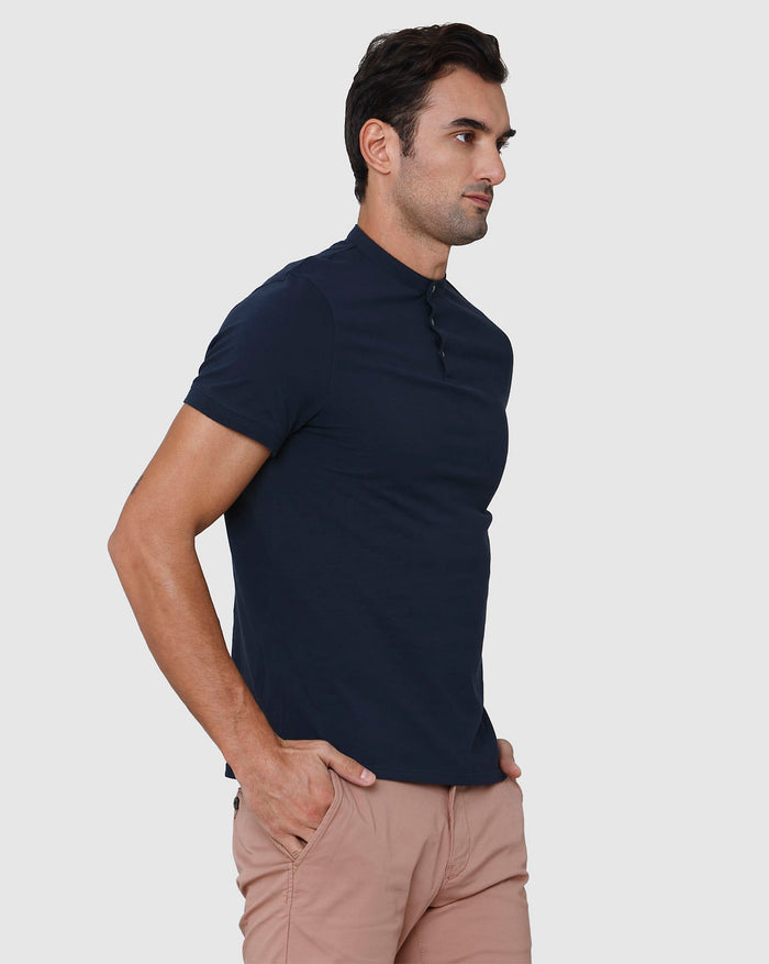 Blue Henley T-Shirt