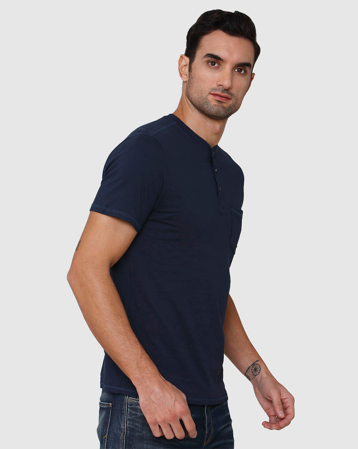 Blue Henley T-Shirt