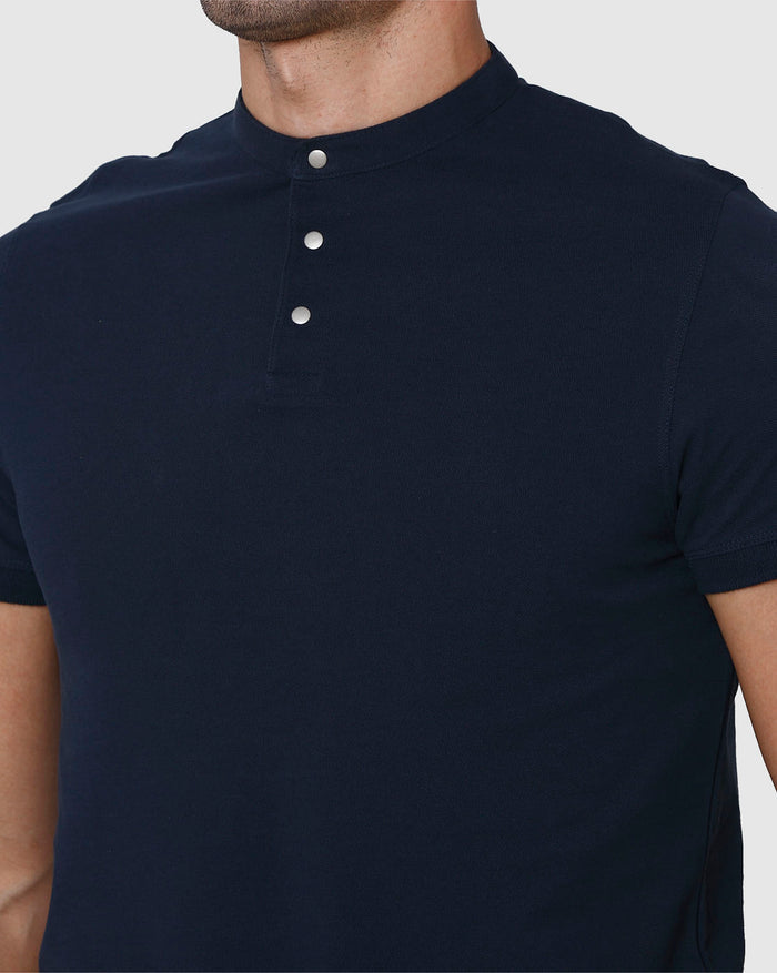 Blue Henley T-Shirt