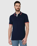 Blue Polo Neck T-Shirt