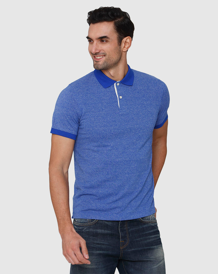 Blue Polo Neck T-Shirt